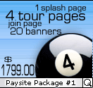 Paysite Package #1 - 1 splash page 4 tour pages join page 20 banners $1799