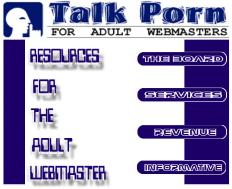 On a menu page, an icon shows a simplified figure with its finger to its lips, signaling quiet, accompanied by "Resources for the adult webmaster"