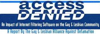 A text-based graphic with alternating bars reads "access denied"
